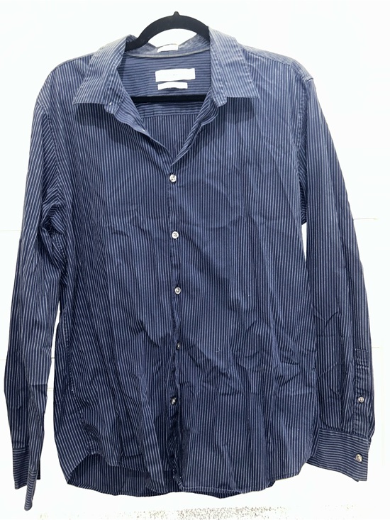 Calvin Klein Other - Calvin Klein Navy Pinstripe Long-Sleeve Button Shirt